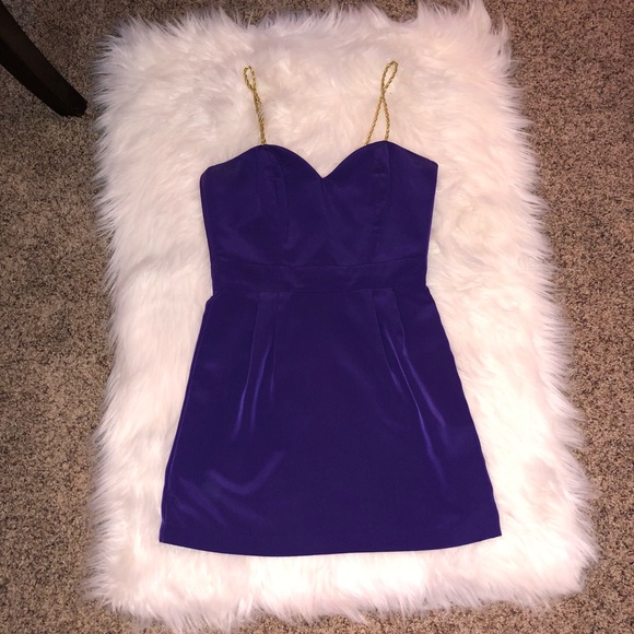 Purple and gold naven mini dress size S - Picture 2 of 5